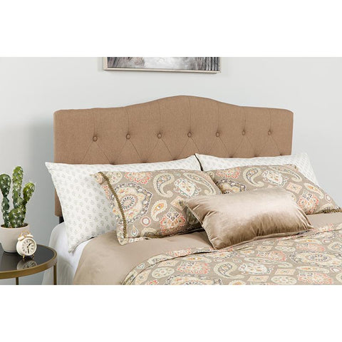 Flash Furniture Cambridge Tufted Upholstered Twin Size Headboard in Camel Fabric - HG-HB1708-T-C-GG