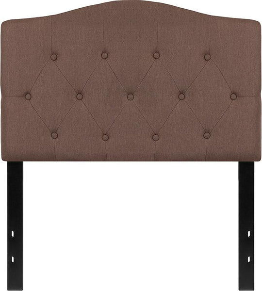 Flash Furniture Cambridge Tufted Upholstered Twin Size Headboard in Camel Fabric - HG-HB1708-T-C-GG