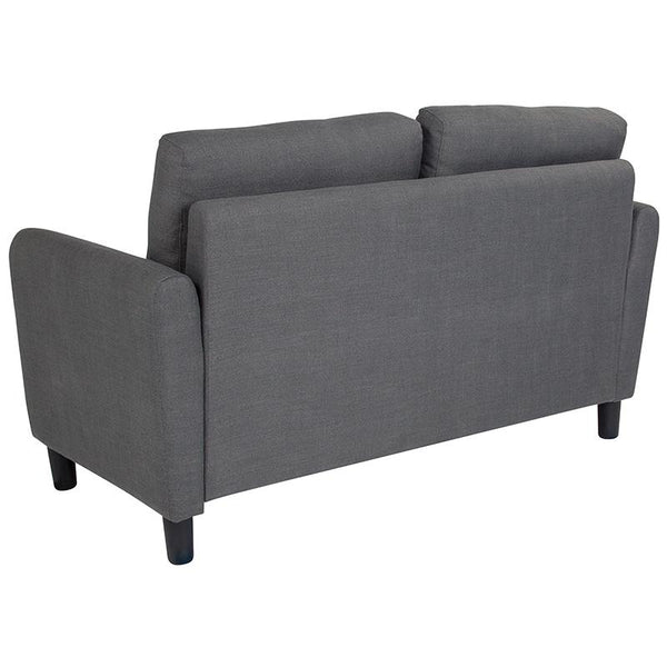 Flash Furniture Candler Park Upholstered Loveseat in Dark Gray Fabric - SL-SF919-2-DGY-F-GG