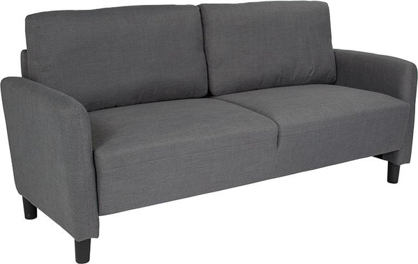 Flash Furniture Candler Park Upholstered Sofa in Dark Gray Fabric - SL-SF919-3-DGY-F-GG