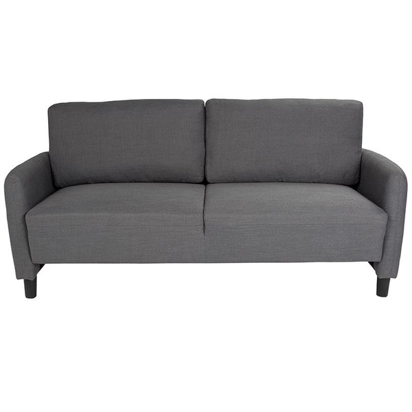 Flash Furniture Candler Park Upholstered Sofa in Dark Gray Fabric - SL-SF919-3-DGY-F-GG