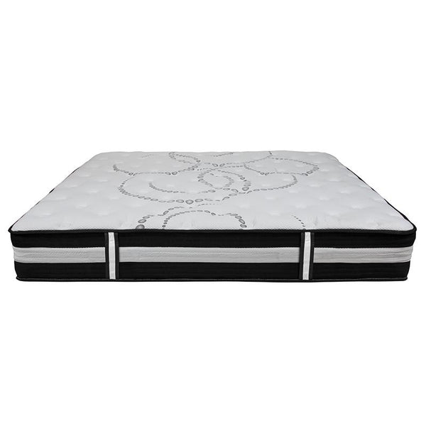 Flash Furniture Capri Comfortable Sleep 12 Inch Foam and Pocket Spring Mattress, King in a Box - CL-E230P-R-K-GG