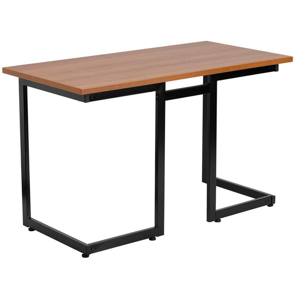 Flash Furniture Cherry Computer Desk with Black Metal Frame - NAN-JN-2811-GG