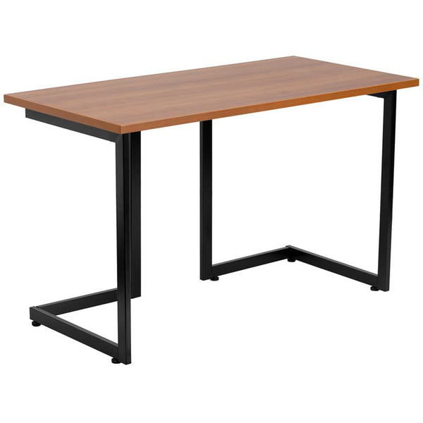 Flash Furniture Cherry Computer Desk with Black Metal Frame - NAN-JN-2811-GG