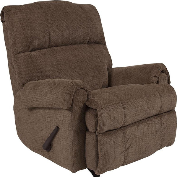 Flash Furniture Contemporary Kelly Bark Super Soft Microfiber Rocker Recliner - WA-8700-116-GG