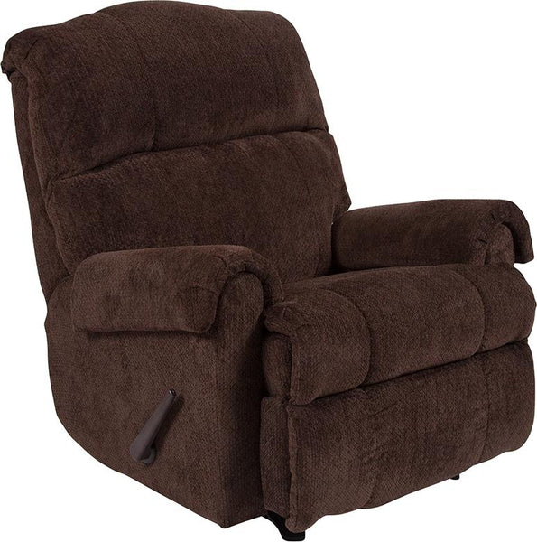 Flash Furniture Contemporary Kelly Chocolate Super Soft Microfiber Rocker Recliner - WA-8700-118-GG