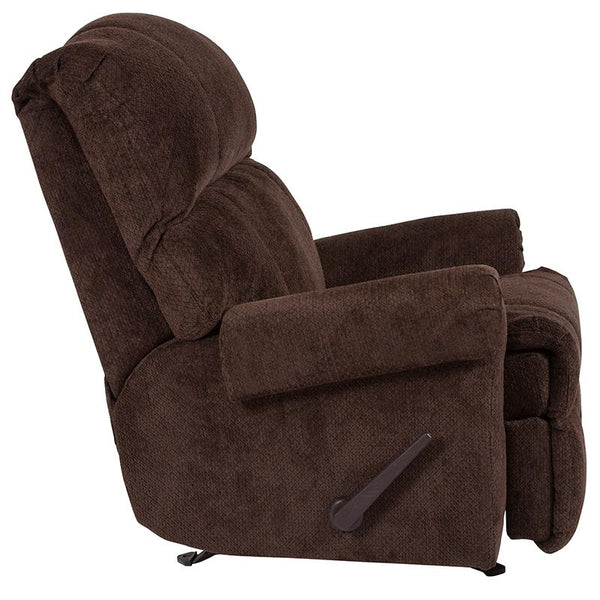 Flash Furniture Contemporary Kelly Chocolate Super Soft Microfiber Rocker Recliner - WA-8700-118-GG