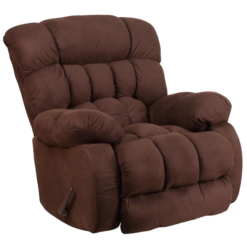 Flash Furniture Contemporary Softsuede Fudge Microfiber Rocker Recliner - WM-9200-530-GG