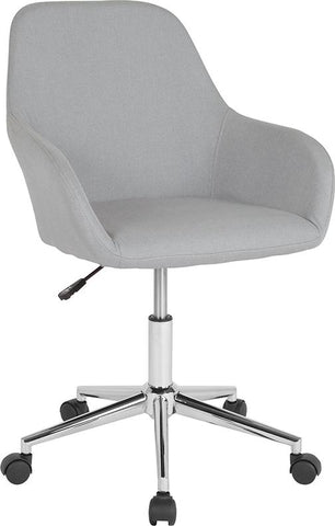 Flash Furniture Cortana Home and Office Mid-Back Chair in Light Gray Fabric - DS-8012LB-LTG-F-GG