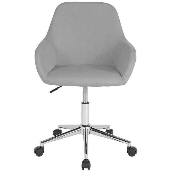 Flash Furniture Cortana Home and Office Mid-Back Chair in Light Gray Fabric - DS-8012LB-LTG-F-GG