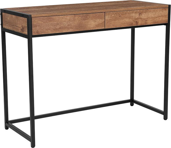 Flash Furniture Cumberland Collection Computer Desk in Rustic Wood Grain Finish - NAN-JN-28102D-GG