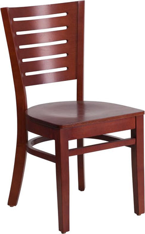 Flash Furniture Darby Series Slat Back Mahogany Wood Restaurant Chair - XU-DG-W0108-MAH-MAH-GG