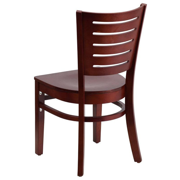 Flash Furniture Darby Series Slat Back Mahogany Wood Restaurant Chair - XU-DG-W0108-MAH-MAH-GG