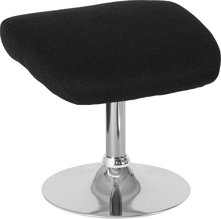 Flash Furniture Egg Series Black Fabric Ottoman - CH-162430-O-BK-FAB-GG