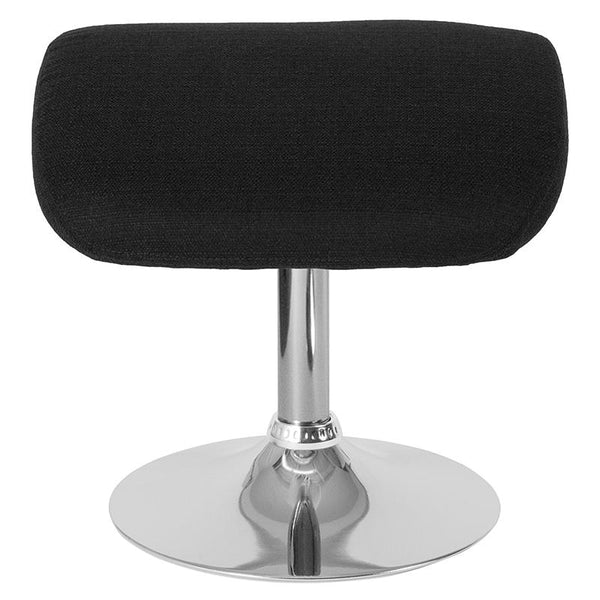 Flash Furniture Egg Series Black Fabric Ottoman - CH-162430-O-BK-FAB-GG