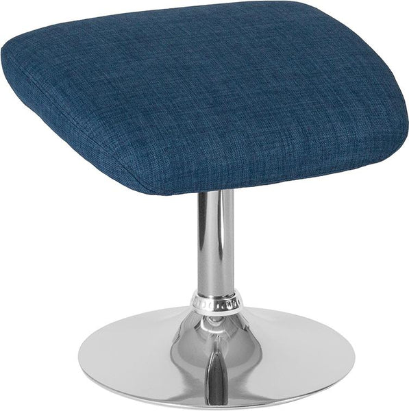 Flash Furniture Egg Series Blue Fabric Ottoman - CH-162430-O-BL-FAB-GG