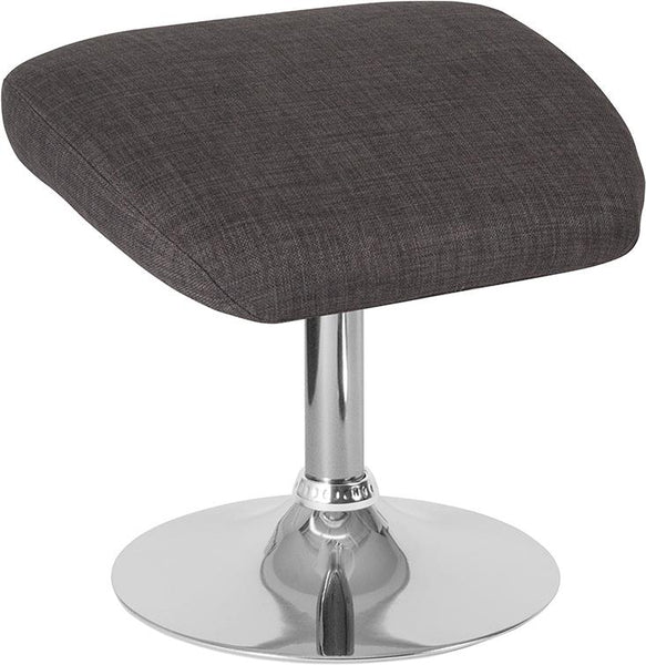 Flash Furniture Egg Series Dark Gray Fabric Ottoman - CH-162430-O-DKGY-FAB-GG