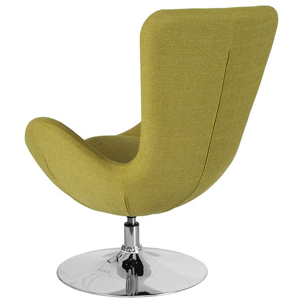 Flash Furniture Egg Series Green Fabric Side Reception Chair - CH-162430-GN-FAB-GG