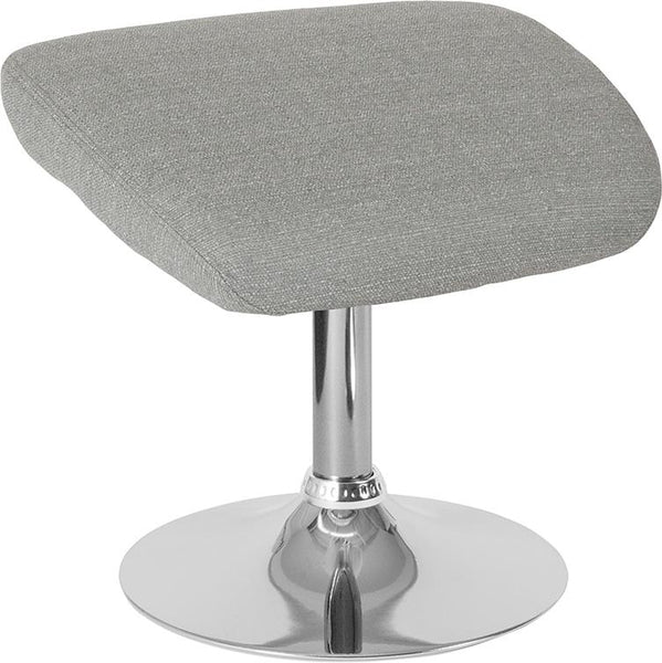 Flash Furniture Egg Series Light Gray Fabric Ottoman - CH-162430-O-LTGY-FAB-GG