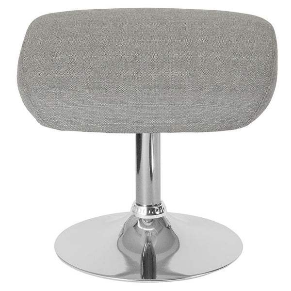 Flash Furniture Egg Series Light Gray Fabric Ottoman - CH-162430-O-LTGY-FAB-GG