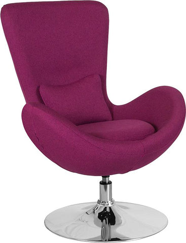 Flash Furniture Egg Series Magenta Fabric Side Reception Chair - CH-162430-MAG-FAB-GG