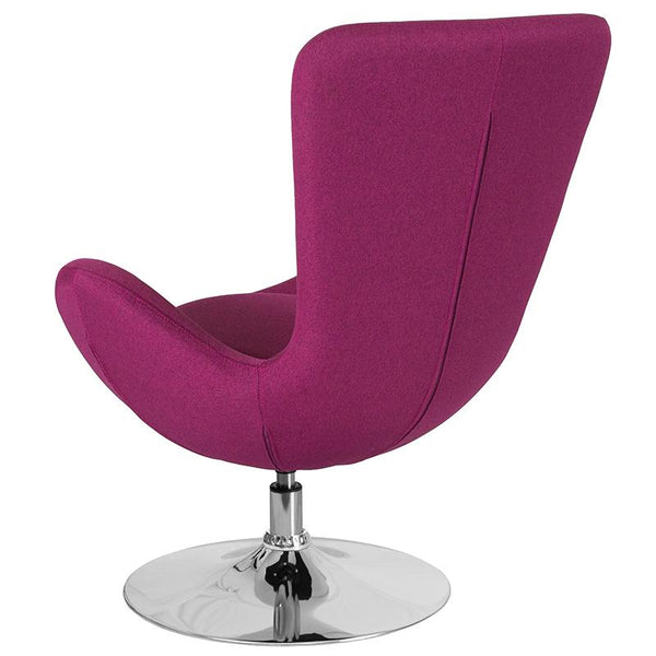 Flash Furniture Egg Series Magenta Fabric Side Reception Chair - CH-162430-MAG-FAB-GG