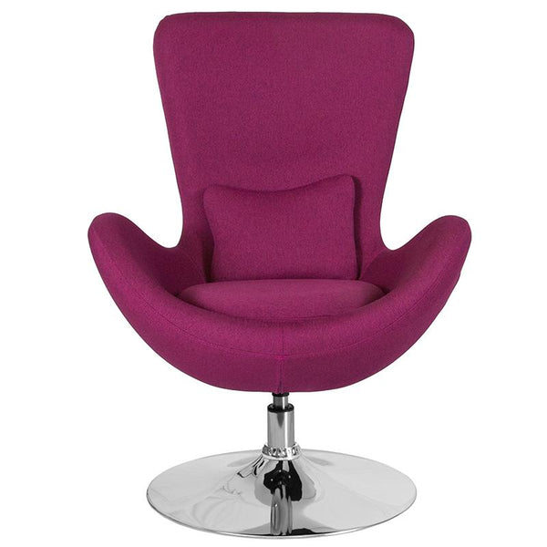 Flash Furniture Egg Series Magenta Fabric Side Reception Chair - CH-162430-MAG-FAB-GG
