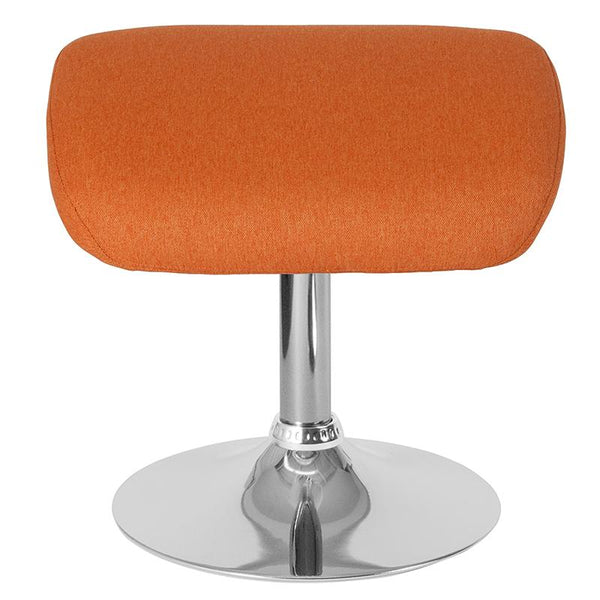 Flash Furniture Egg Series Orange Fabric Ottoman - CH-162430-O-OR-FAB-GG