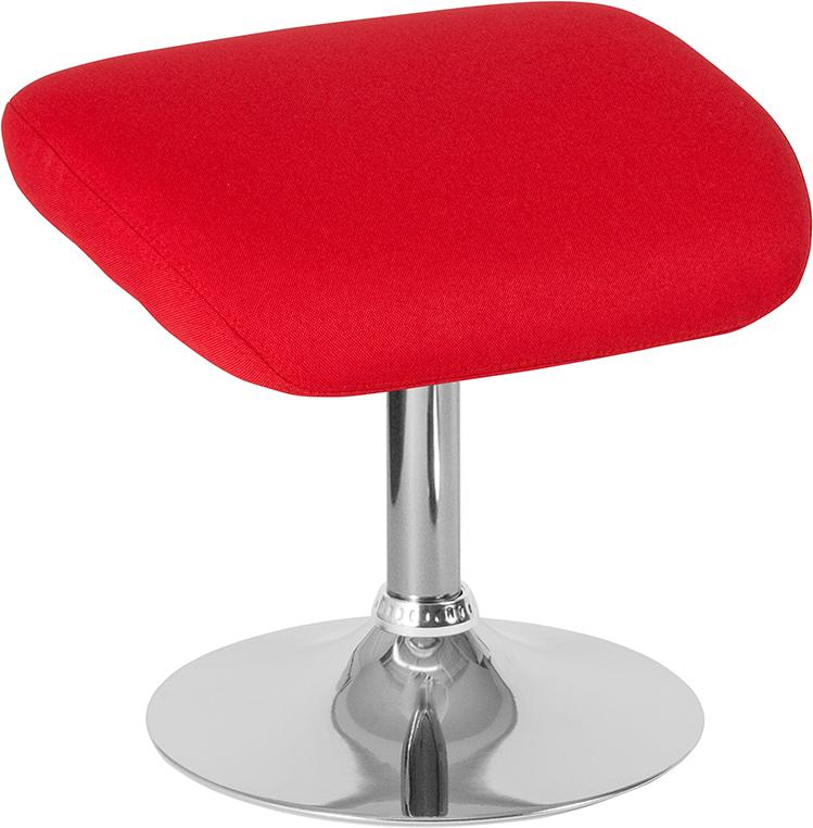 Flash Furniture Egg Series Red Fabric Ottoman - CH-162430-O-RED-FAB-GG