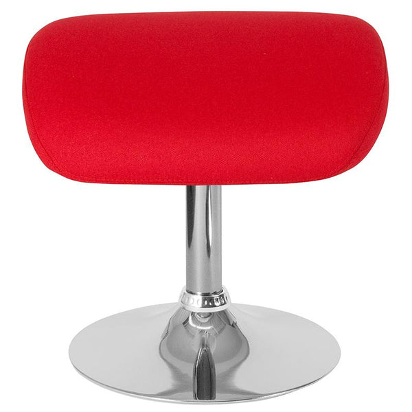 Flash Furniture Egg Series Red Fabric Ottoman - CH-162430-O-RED-FAB-GG