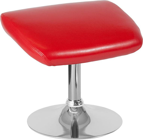Flash Furniture Egg Series Red Leather Ottoman - CH-162430-O-RED-LEA-GG