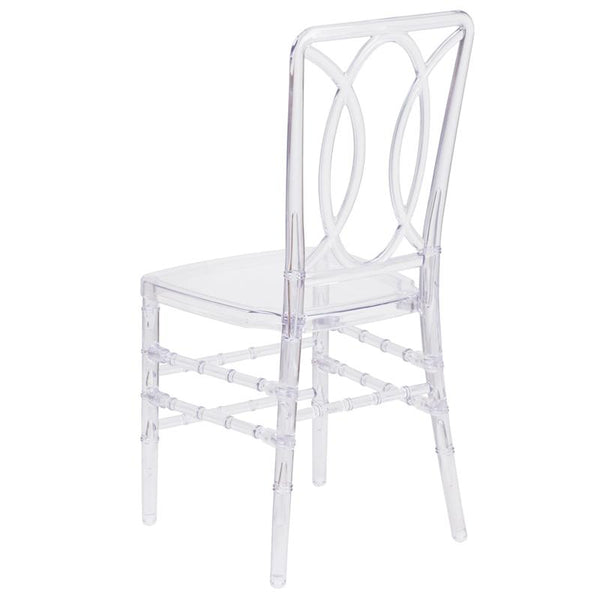 Flash Furniture Flash Elegance Crystal Ice Stacking Chair with Designer Back - BH-H007-CRYSTAL-GG