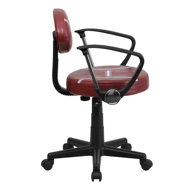 Flash Furniture Football Swivel Task Chair with Arms - BT-6181-FOOT-A-GG