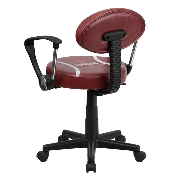 Flash Furniture Football Swivel Task Chair with Arms - BT-6181-FOOT-A-GG