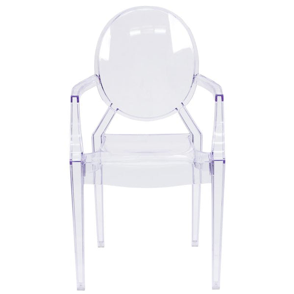 Flash Furniture Ghost Chair with Arms in Transparent Crystal - FH-124-APC-CLR-GG