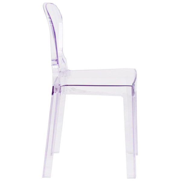 Flash Furniture Ghost Chair with Tear Back in Transparent Crystal - OW-TEARBACK-18-GG