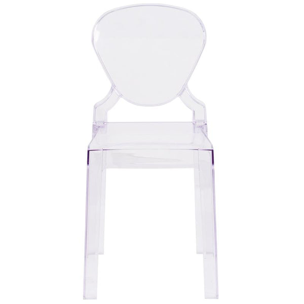 Flash Furniture Ghost Chair with Tear Back in Transparent Crystal - OW-TEARBACK-18-GG