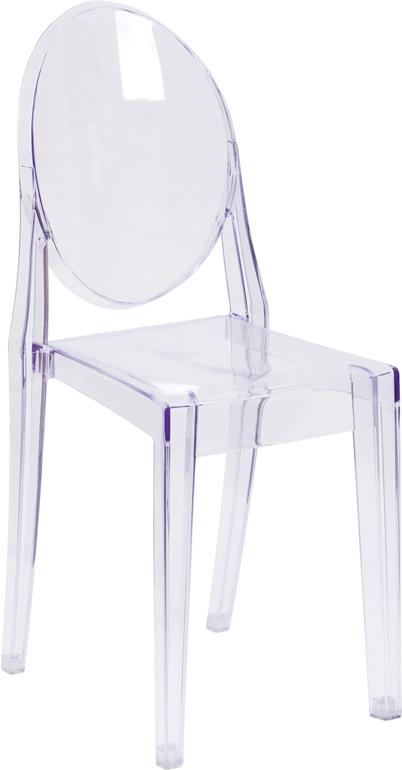 Flash Furniture Ghost Side Chair in Transparent Crystal - FH-111-APC-CLR-GG