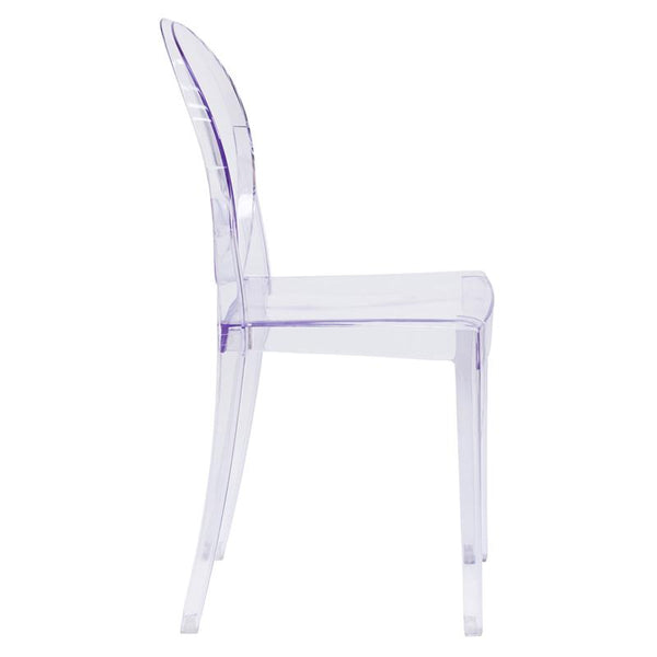 Flash Furniture Ghost Side Chair in Transparent Crystal - FH-111-APC-CLR-GG