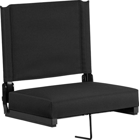 Flash Furniture Grandstand Comfort Seats by Flash with Ultra-Padded Seat in Black - XU-STA-BK-GG