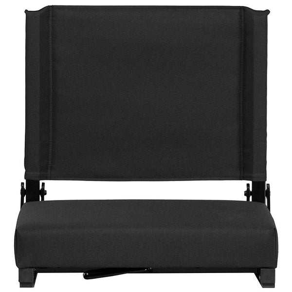 Flash Furniture Grandstand Comfort Seats by Flash with Ultra-Padded Seat in Black - XU-STA-BK-GG