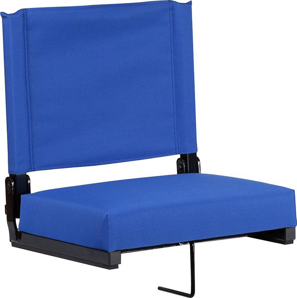 Flash Furniture Grandstand Comfort Seats by Flash with Ultra-Padded Seat in Blue - XU-STA-BL-GG