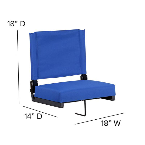 Flash Furniture Grandstand Comfort Seats by Flash with Ultra-Padded Seat in Blue - XU-STA-BL-GG