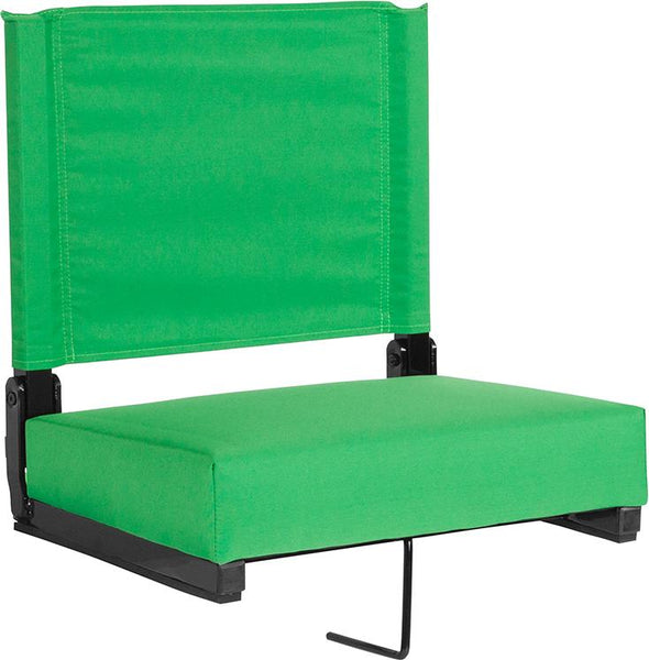 Flash Furniture Grandstand Comfort Seats by Flash with Ultra-Padded Seat in Bright Green - XU-STA-BGR-GG