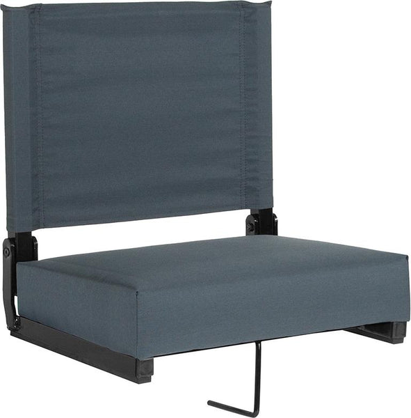 Flash Furniture Grandstand Comfort Seats by Flash with Ultra-Padded Seat in Dark Blue - XU-STA-DKBL-GG