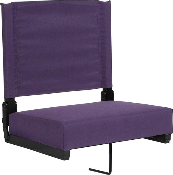 Flash Furniture Grandstand Comfort Seats by Flash with Ultra-Padded Seat in Dark Purple - XU-STA-DKPUR-GG