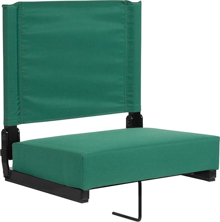 Flash Furniture Grandstand Comfort Seats by Flash with Ultra-Padded Seat in Hunter Green - XU-STA-HGR-GG