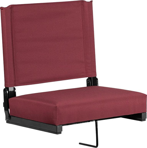 Flash Furniture Grandstand Comfort Seats by Flash with Ultra-Padded Seat in Maroon - XU-STA-M-GG