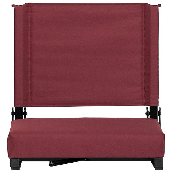 Flash Furniture Grandstand Comfort Seats by Flash with Ultra-Padded Seat in Maroon - XU-STA-M-GG