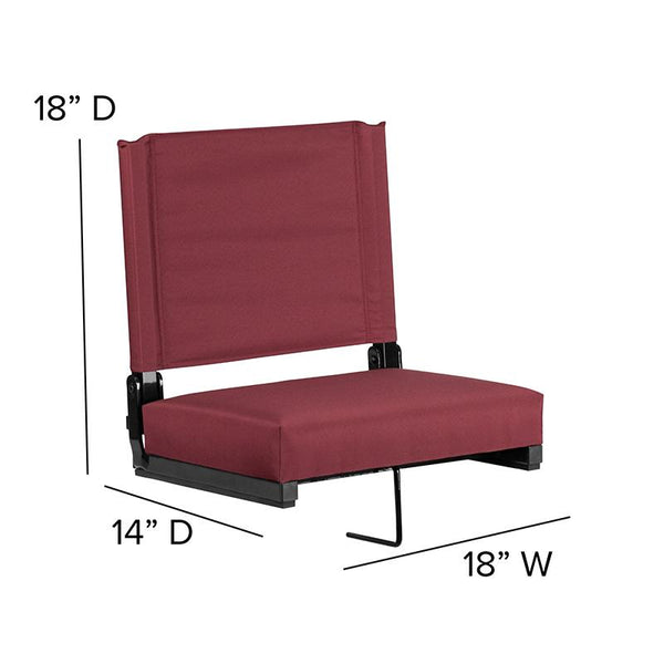 Flash Furniture Grandstand Comfort Seats by Flash with Ultra-Padded Seat in Maroon - XU-STA-M-GG